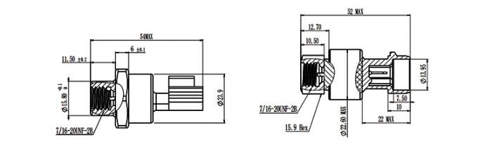RPT233S 0~20MPa 패커드 야자키 1%FS HAVC 시스템에 대한 세라믹 압력 센서 2
