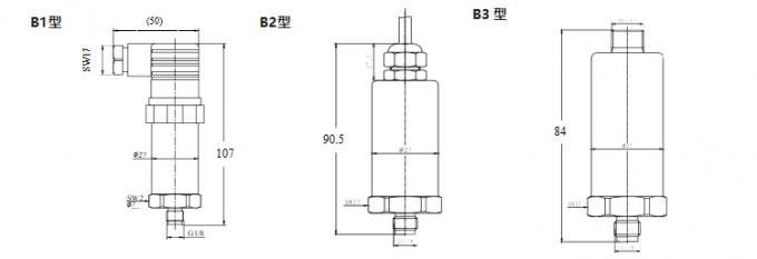 0~600bar 압력 범위 분산 실리콘 오일 압력 센서 RPT202 0.5-4.5V 출력 및 CE RoHS 인증 2