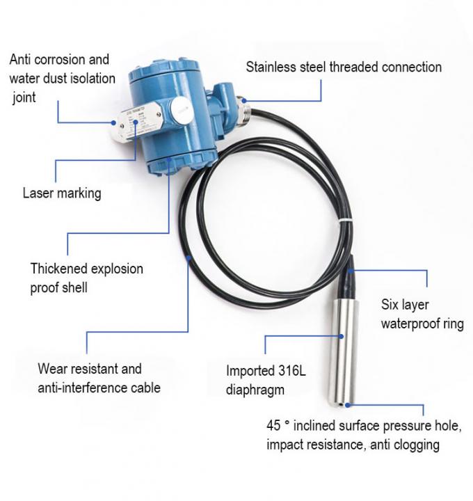 높은 정확성 수면 수면 탐사 수직 잠수용 0-5V 액체 수면 센서 1