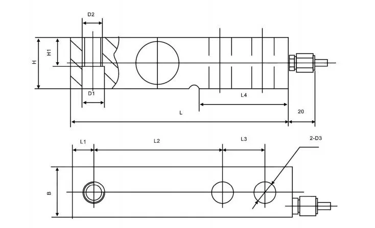 Alloy Steel Cantilever Beam Weighing Sensor 1t Instead of Keli Force Sensor 1